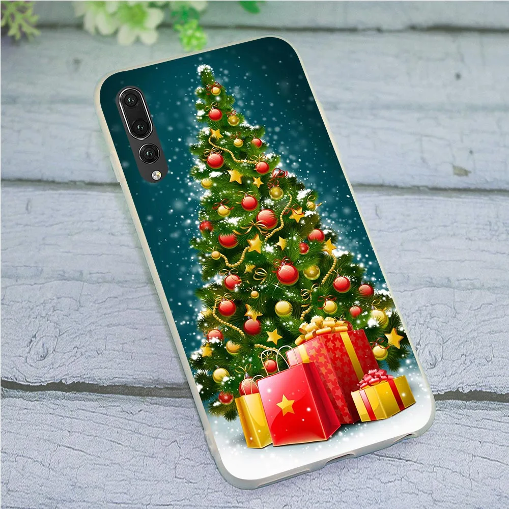 

Case for Huawei Honor 7X Christmas Snow Santa Phone Cover for 8 Lite 8C 7C 9 10 Note Y6 2018 Y7 Y9 Nove 3 3i 6A 7A Pro