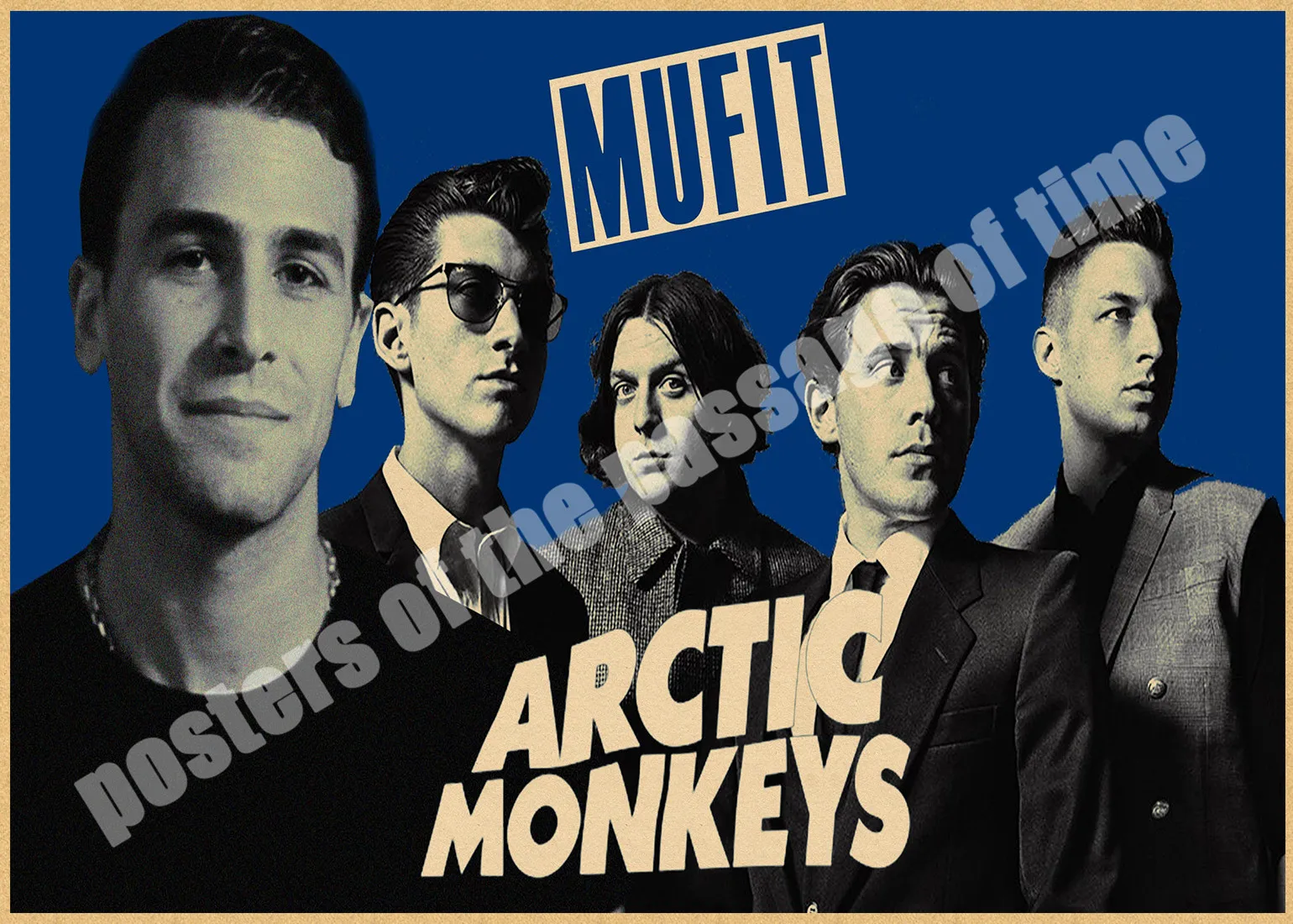 Arctic Monkeys Группа Музыка панк Рок Винтаж крафт-бумага плакат Бар стены стикеры дома декоративная живопись - Цвет: Белый