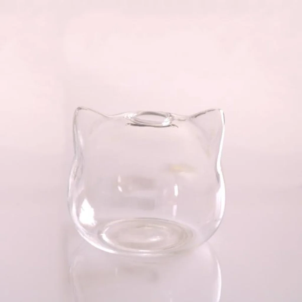 Стеклянная ваза в форме кошки гидропонная Цветочная ваза для растений Террариум контейнерный горшок Декор художественный подарок