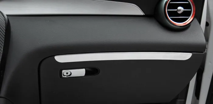 Нержавеющая сталь Co-pilot отделка ящика для перчаток полосы для Mercedes Benz W205 X253 C Класс GLC- аксессуары для салона автомобиля