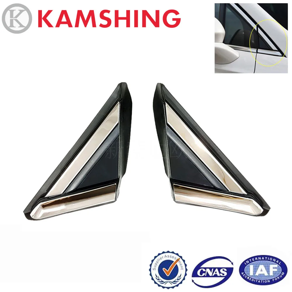 

CAPQX 1pcFor Ford Mondeo 2013-2018 Auto Front Window Glass Triangle Plate Side Mirror Corner Triangle Window Garnish Cover Panel