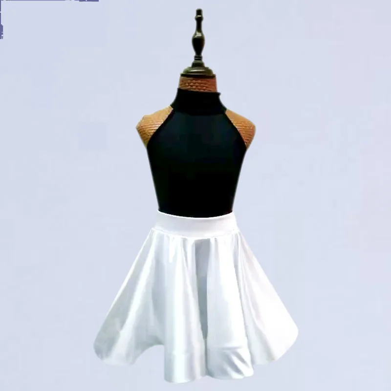 

Spring Summer Latin Dance Dress For Girls Sleeveless Standard Ballroom Dancing Dresses Sets Kids Performance Wear Salsa Clothes