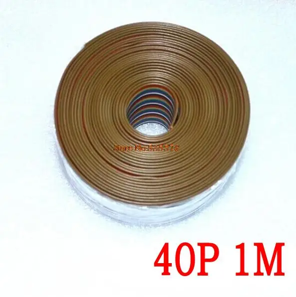 1 м 3 фута 40 Way pin плоская цветная Радужная лента IDC кабель провод Радужный кабель|wire