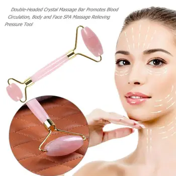 

Hot 4 Models Quartz Facial Massage Crystal Stone Body Jade Massager DermaRoller Skincare Ice Roller Wrinkle Removal Beauty Tool