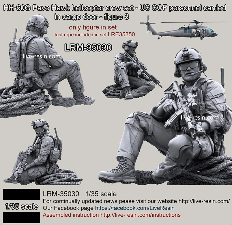 Tripulação e Arma Conjunto sem Pintura e sem Montagem Resina Modelo Kit Soldados Helicóptero um Frete Grátis 1 - 35 17 1 35 resina modelo kit soldados helicóptero