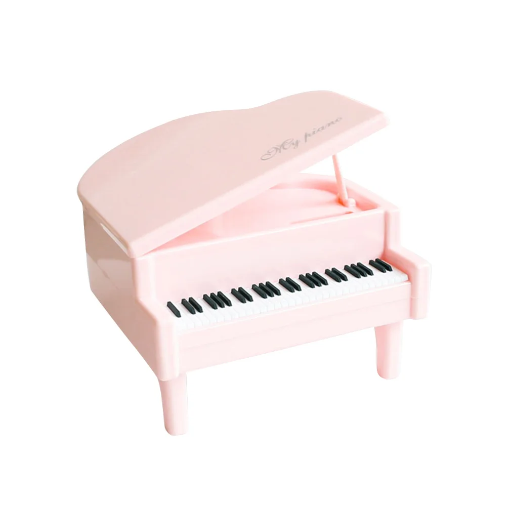 

1pc Piano Coin Box Cute Pink Plastic Piggy Bank Decorative Ornament Home Decor for Children Girl New Year Gift