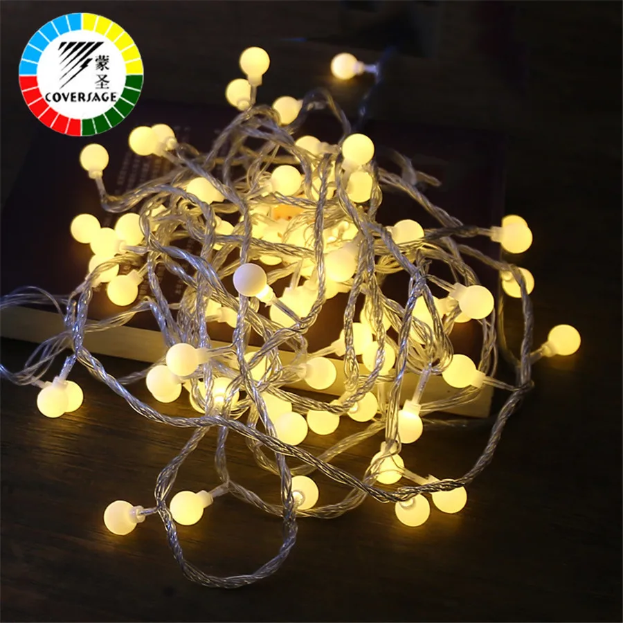 Coversage 6M 40 Led Christmas Tree Garland String Xmas Decoration Outdoor Ball Curtain Navidad Curtain Fairy Holiday Lights Coversage 6M 40 Led Christmas Tree Garland String Xmas Decoration Outdoor Ball Curtain Navidad Curtain Fairy Holiday Lights