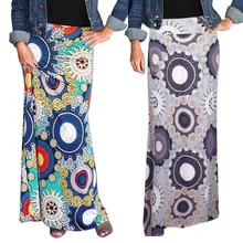 Женские хлопковые прямые юбки, бохо облегающая удобная юбка, богемная длинная юбка макси с принтом, Bayan Etek