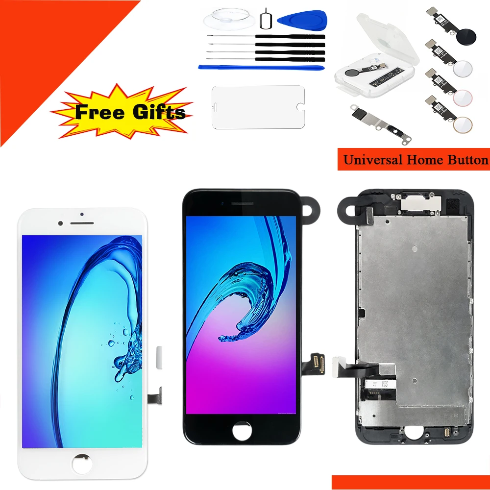 

Full LCD Display For iPhone 7 7 Plus Touch Screen Assembly+Universal Home Button+Front Camera Pantalla For iPhone 7 7P AAA+++