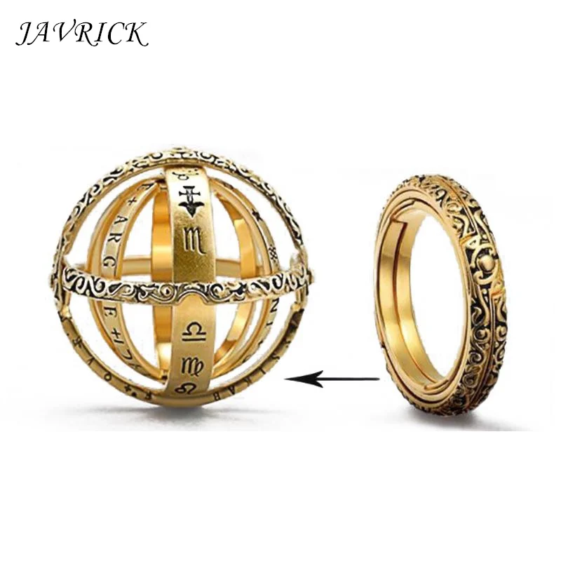

Astronomical Sphere Ball Ring Foldable Cosmic Finger Ring Band Fashion Jewelry