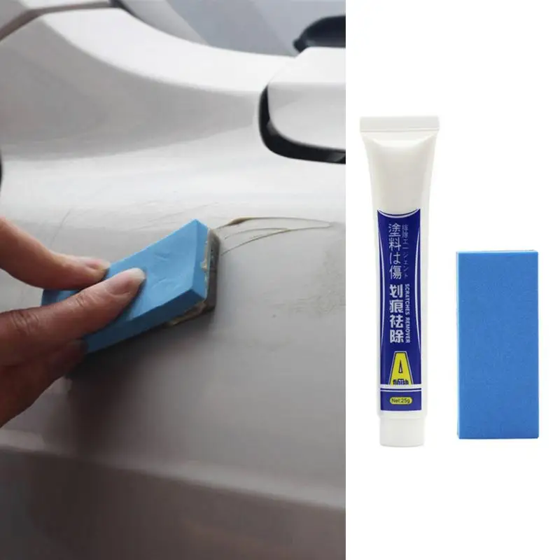 

25g Car Scratch Remover Car Body Scratch Repair Wax Strong Decontamination A Wax With Cleaning Sponge