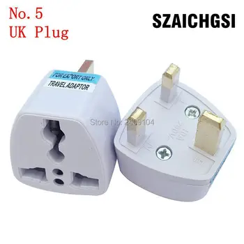 

SZAICHGSI universal AU UK EU US Plug Adapter Power Socket White Travel Converter Conversion Plug wholesale 1000pcs