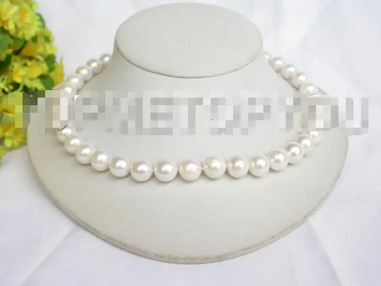 

Free Shipping >>>>natural 12mm round white pearls necklace 14K gold clasp ,gk9h
