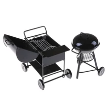 Высокое качество 1 комплект 1:12 миниатюрная железная решетка для барбекю бак сад открытый бар ресторан кукольный домик аксессуары