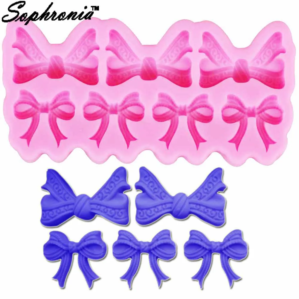 10pcs/set Different Size Bows Bownot Diy Chocolate Candy Fondant