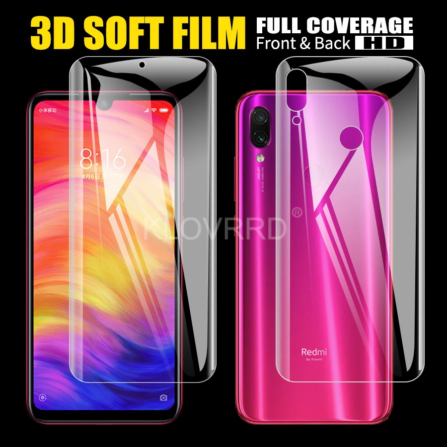 

Front + Back Soft Film For Xiaomi Mi Redmi K20 Note 7 5 6 Pro 6A 5A S2 Y2 Screen Full Cover Protector Silicone Hydrogel Sticker