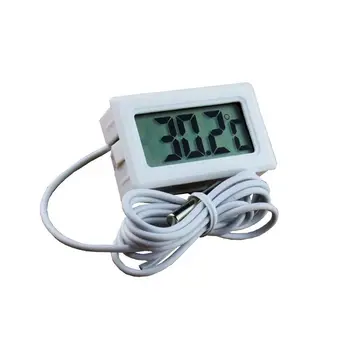 شراءالرقمية LCD شاشة ميزان الحرارة الثلاجة ثلاجة برادات حوض السمك للدبابات درجة الحرارة-50 ~ 110C GT أسود أبيض اللون 3443