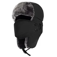 Winter Thicken Fake Fur Climbing Hat Multifunctional Outdoor Sport Warm Cap Ear flaps Bomber Hat For Hiking Skiing