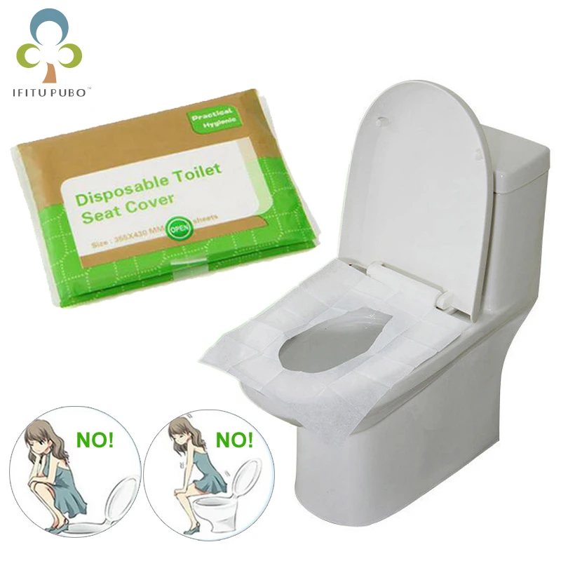 50pcs Pack Disposable Toilet Seat Covers Paper Travel Biodegradable Sanitary 