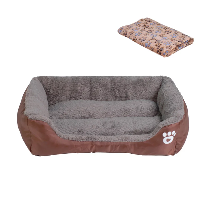 Pawstrip карамельный цвет кровать для собаки мягкая подушка для щенка зимняя теплая кровать для кошки диван для домашних животных, кровать для собак чихуахуа Лабрадор кровать для собаки одеяло - Цвет: Coffee