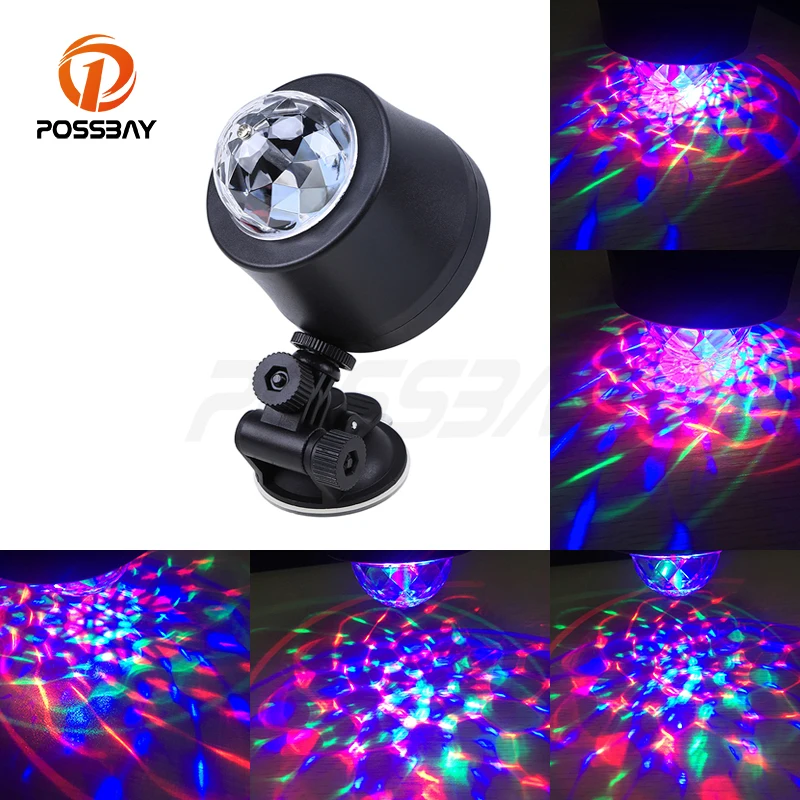 POSSBAY Colorful 3 LED/6 LED Disco DJ Stage Music Rhythm Activated Car