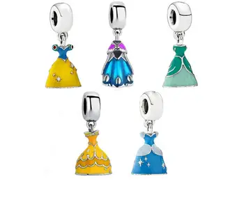 

wholesale 50Pcs mixed Cartoon princess skirt DIY Metal Charms Pendants Earrings Jewelry Making SM488