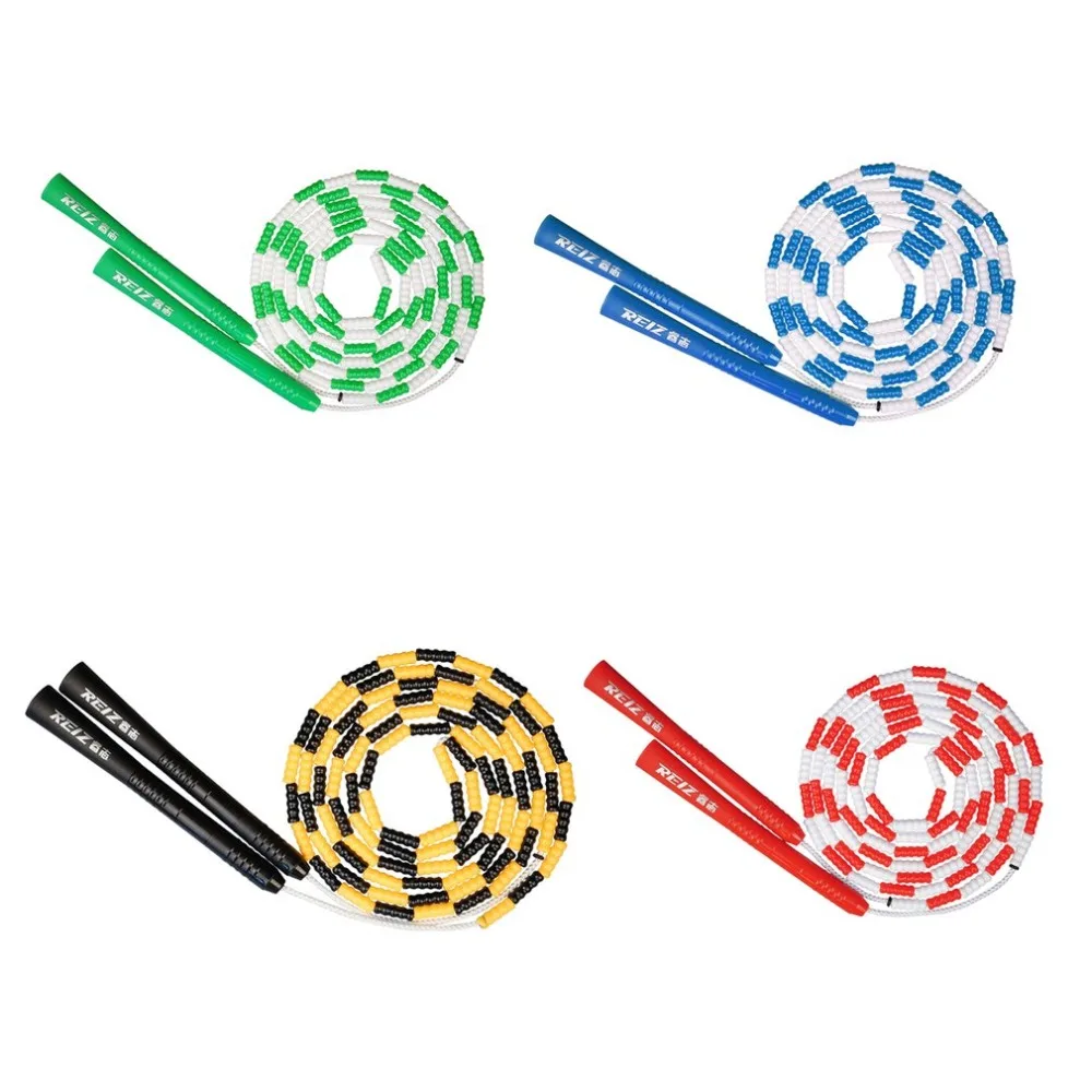

Kids Children Soft Plastic Beaded Segmented Jump Rope ABS Handle Tangle Free for Keeping Fit Training Workout