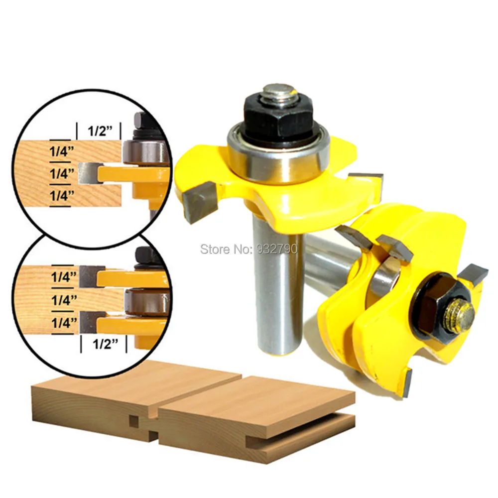 Woodwork Matched Tongue Groove Router Bit 1/2" Woodworking Chisel