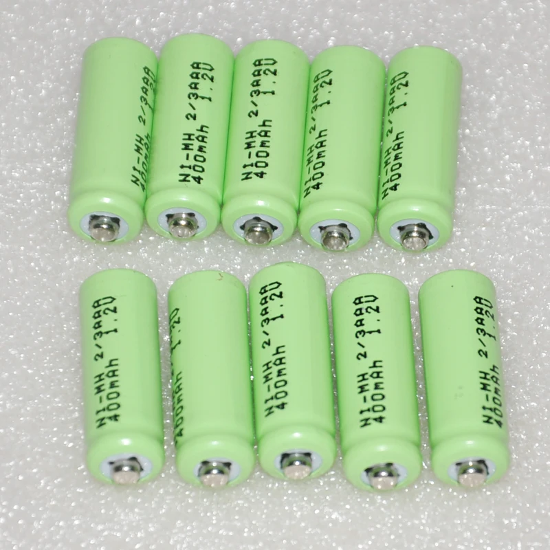 3-6 UNITEK 1,2 V 2/3AAA аккумуляторная батарея 400 mah 2/3 AAA никель-металлогидридная ячейка точка топ для солнечного света игрушки беспроводной телефон