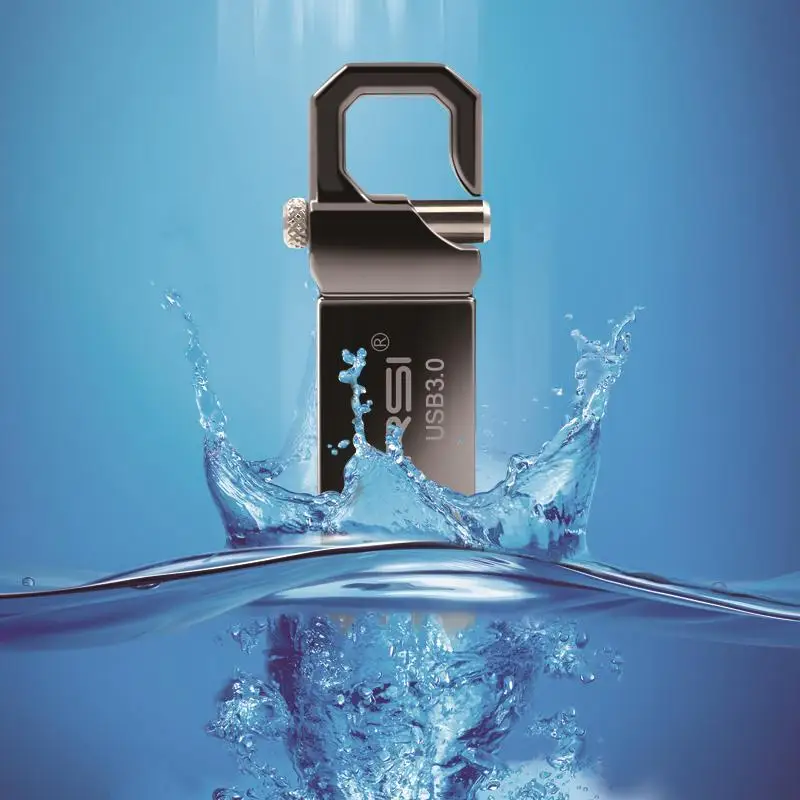 Suntrsi Metal Pen Drive 8G 16G 32G 64G 128GB USB 3.0 High Speed Waterproof Pendrive Key Ring Memory Stick USB Flash Drive