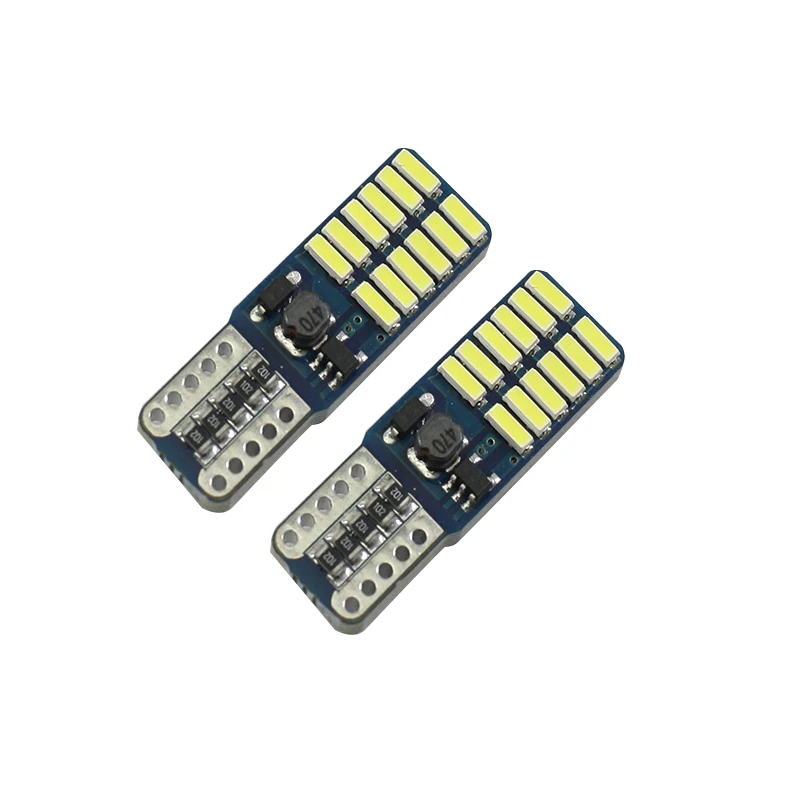 Супер яркий 24 SMD 4014 ВОДИТЬ Автомобиль светильник 12V w5w T10 светодиодных фар для авто cob наружный зазор лампы двери для чтения настольная лампа указателя поворота