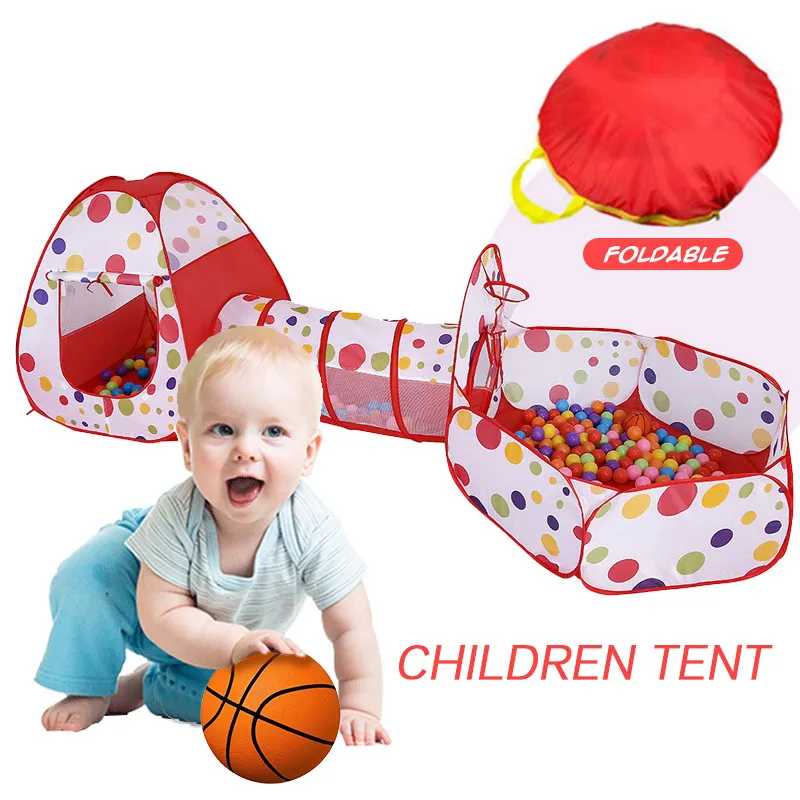 

Ocean Ball Pool Baby Cloth House Toy Tents Kids 3pcs/Set Baby Crawling Soft Cartoon Premium Sports Kids Toys Sporting Goods