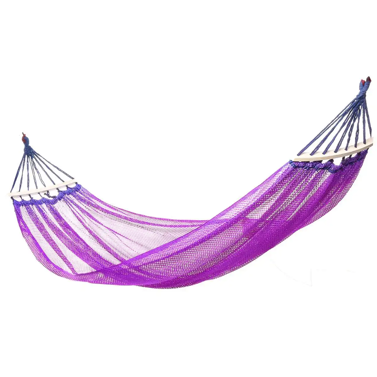 Purple 190X130 см сетчатый гамак портативный садовый тканый нейлон Радуга качели гамак прочные удобные принадлежности туристические - Цвет: Purple