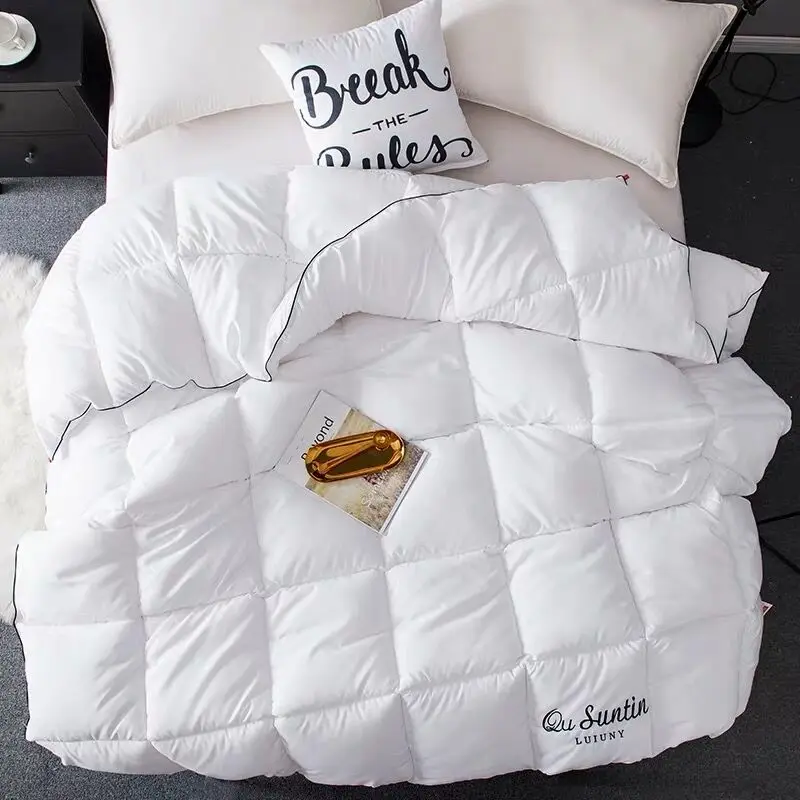 

GraspDream 2~4kg Down Quilt Duvet King Queen Twin size White/Gray/Pink Luxury Winter Thicken Blanket bedding Comforter Filler