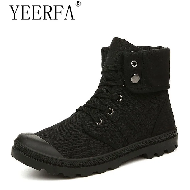 combat boots canvas