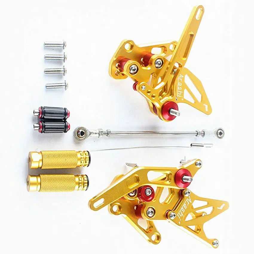 

For Suzuki Hayabusa GSXR1300 1999-2007 00 01 02 03 04 05 06 CNC Adjustable Rearset Foot Pegs Gold