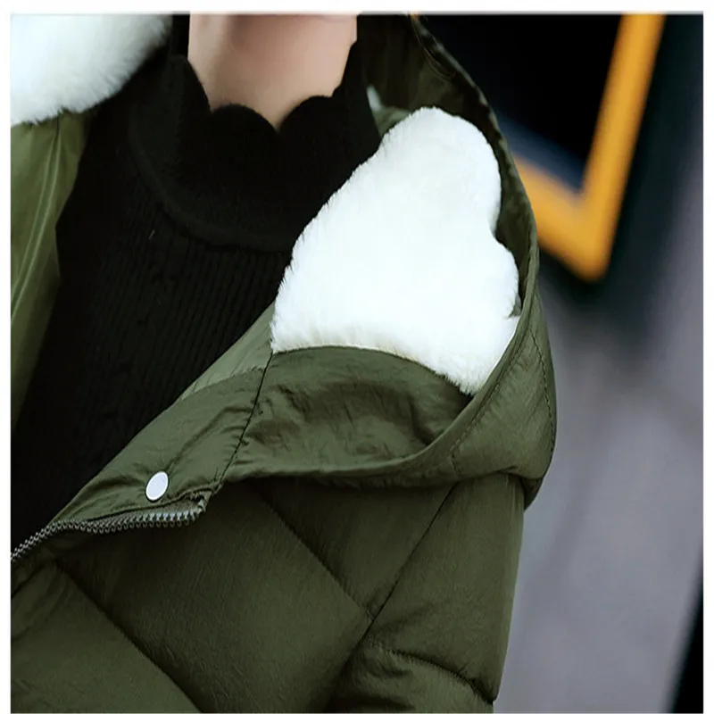 long Moyen army Doux Femmes Laine Capuchon Veste À Chaud Hiver Femelle Parka red Épaissir 2017new Black Coatcq685 3xl Le Survêtement gray Plus Coton Bas Green Taille Vers La qz48txAd