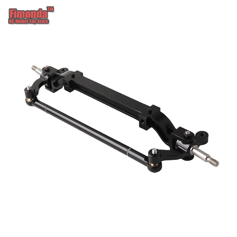 

Fimonda Front End Steering Set Front Axle Trailer Steering for Tamiya 1:14 Tractor Truck 1/14 Steering RC Car Upgrade Part Black