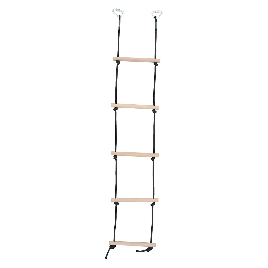 Indoor Outdoor Climbing Rope Ladder for Kids Children Hanging Wooden Ladder