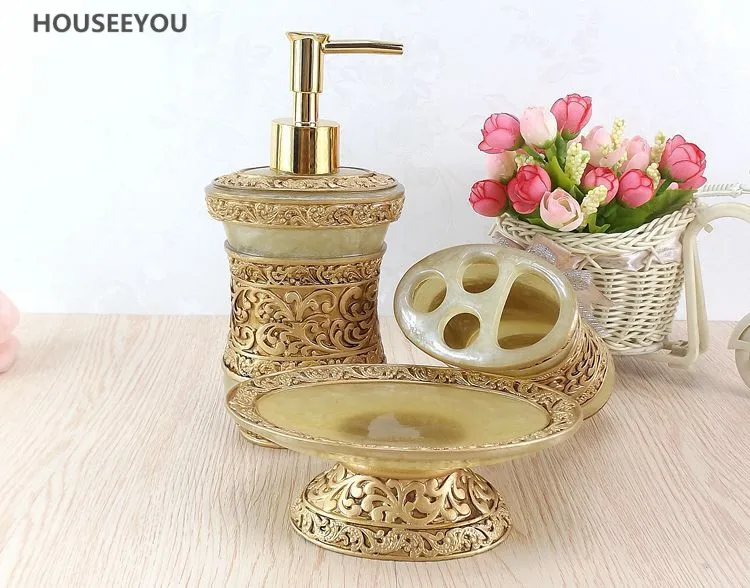 Набор аксессуаров для ванной из смолы Европейский набор 5 шт./компл.|toothbrush holder|resin