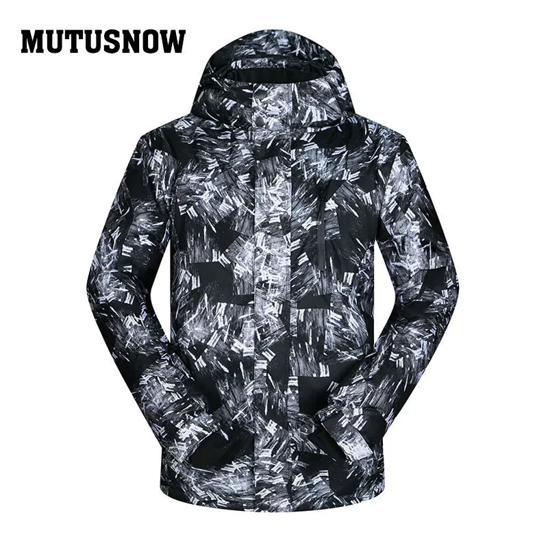 Новинка! Мужская лыжная куртка MUTUSNOW, одежда для сноуборда, ветрозащитная, водонепроницаемая, спортивная одежда для катания на лыжах, Супер теплое пальто, зимняя куртка
