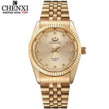 Golden New Clock gold Fashion Men watch full gold Stainless Steel Quartz watches Wrist Watch Wholesale CHENXI Gold watch men Golden New Clock gold Fashion Men watch full gold Stainless Steel Quartz watches Wrist Watch Wholesale CHENXI Gold watch men