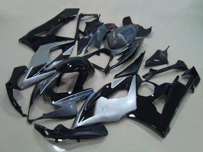 

Injection mold Fairing kit for SUZUKI GSXR1000 05 06 GSXR 1000 K5 2005 2006 ABS Silver black Fairings Set+gifts SD39