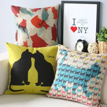 

Kitten home Cute literary pillow ,Cartoon cat Pillow cushion , pillowcase,sofa cushion home decorative Pillows