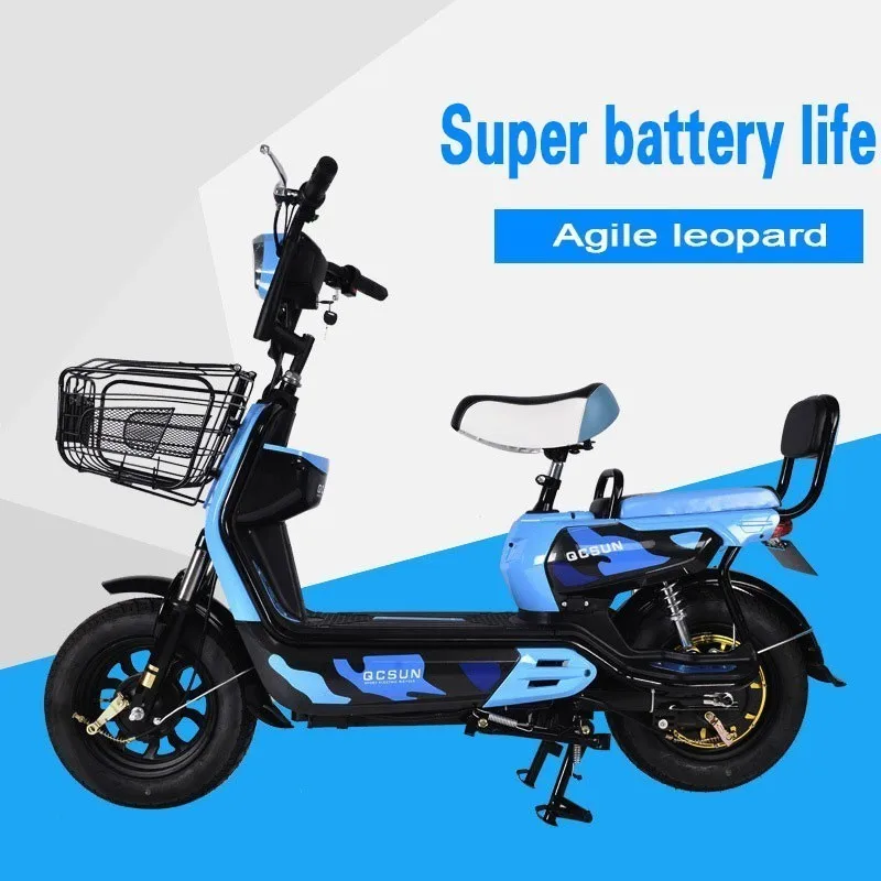 

Electric Power Bicycle Mini Electric Power Motorcycle 48v A Storage Battery Car Adult Two Round Electric Vehicle T60
