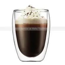 350 мл высокая термостойкость стеклянная чайная чашка, кофейная чашка, двойная стенка ручной работы изолированный борный кремний питьевой чашки молока чашка