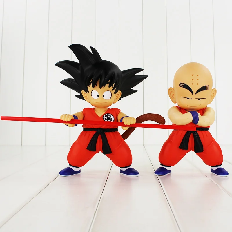 Anime 2PCS 0f Figures DRAGON BALL Z  Goku& Kuririn Krillin 8.5"H