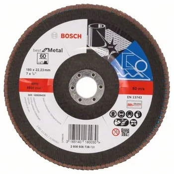

BOSCH 2608606738 Disc sheeting X571 Best Metal 180mm cón PV powered G60