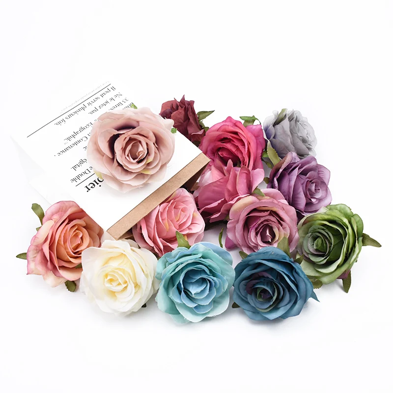 

10 Pieces Scrapbook christmas tree decorations party home wedding accessories Bride's head flower wall artificial flowers cheap