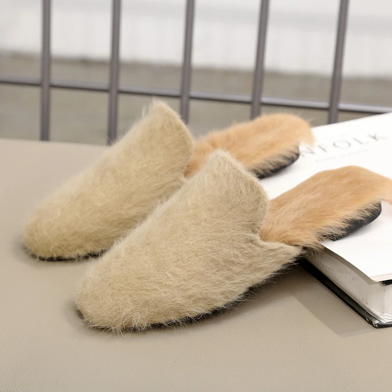 fuzzy mule slippers